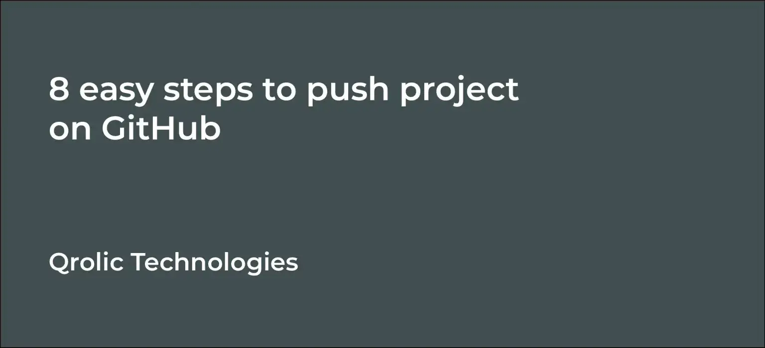 8 easy steps to push project on GitHub