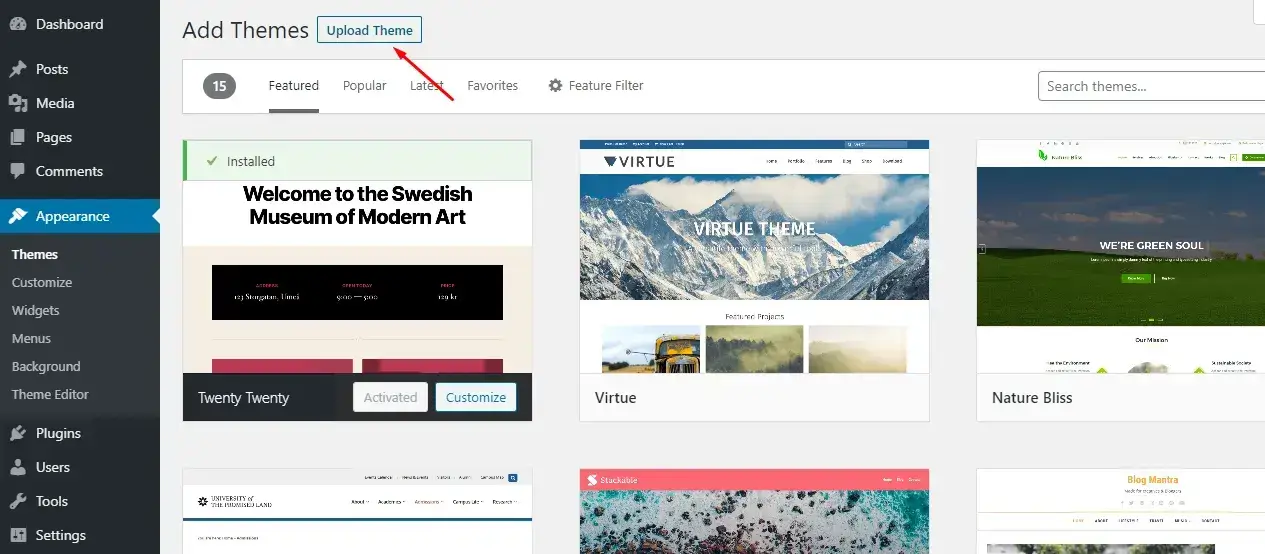 How to Download and Activate WordPress Starter Themes
