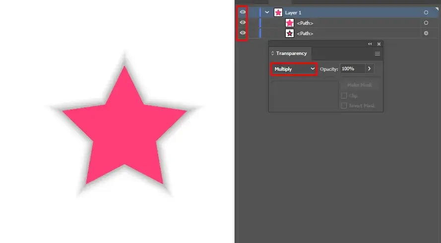 Create Shadow effect in EPS file