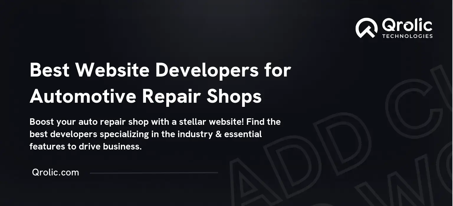 Best Website Developers for Automotive Repair Shops
