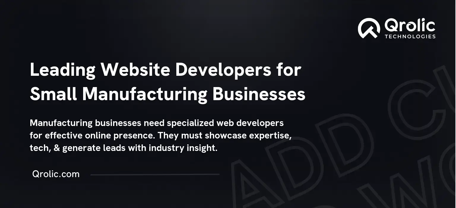 Leading Website Developers for Small Manufacturing Businesses