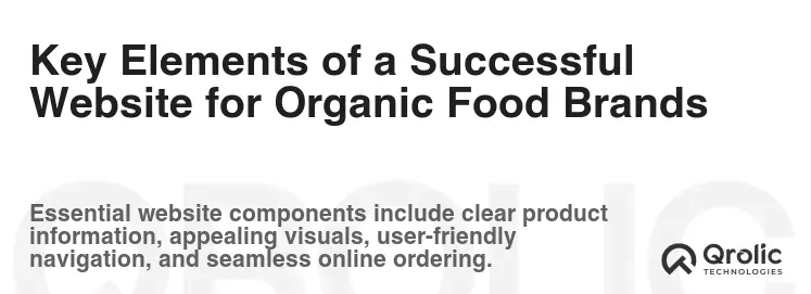 Key Elements of a Successful Website for Organic Food Brands