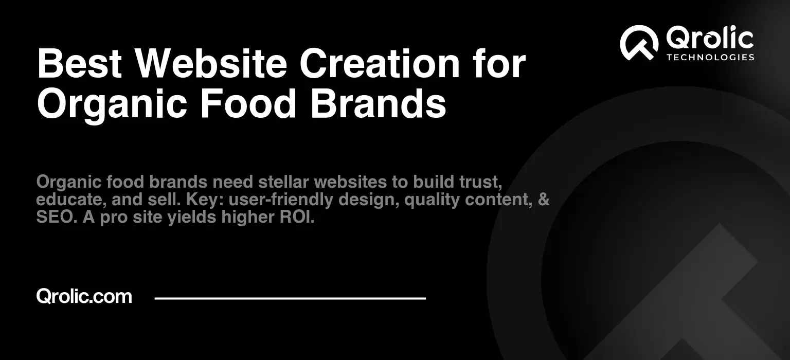 Best Website Creation for Organic Food Brands