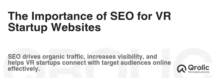 The Importance of SEO for VR Startup Websites