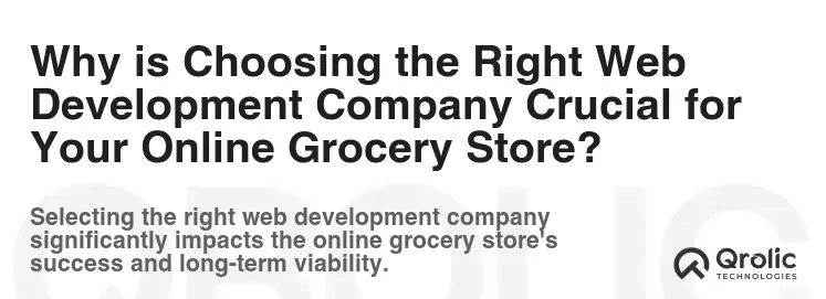 Why is Choosing the Right Web Development Company Crucial for Your Online Grocery Store?