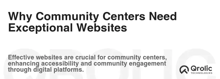 Why Community Centers Need Exceptional Websites