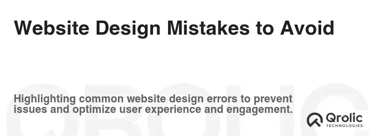 Website Design Mistakes to Avoid