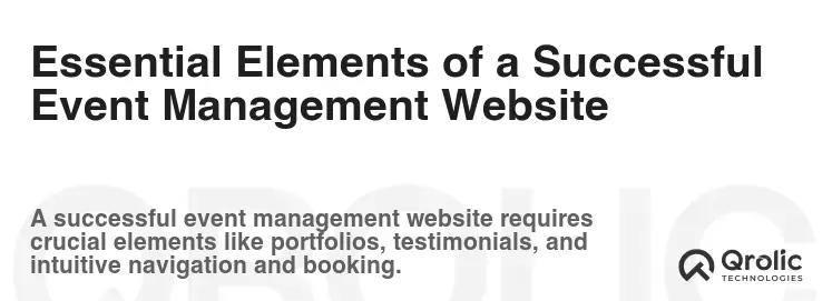 Essential Elements of a Successful Event Management Website