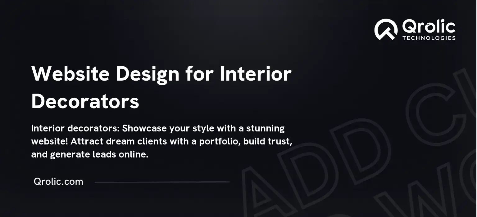 Website Design for Interior Decorators Website Design for Interior Decorators