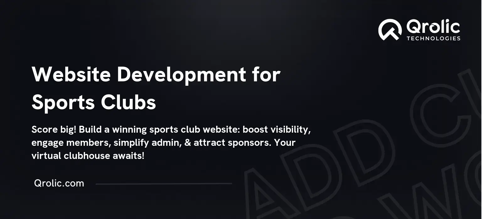 Website Development for Sports Clubs Website Development for Sports Clubs