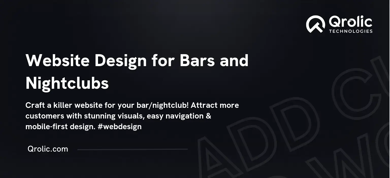 Website Design for Bars and Nightclubs Website Design for Bars and Nightclubs