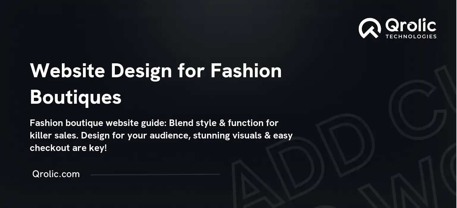 Website Design for Fashion Boutiques Website Design for Fashion Boutiques