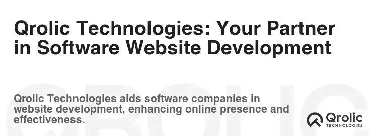 Qrolic Technologies: Your Partner in Software Website Development