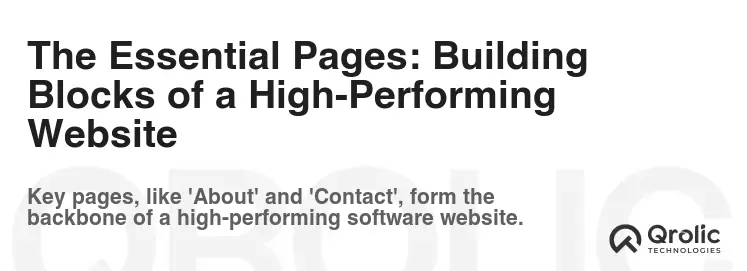 The Essential Pages: Building Blocks of a High-Performing Website