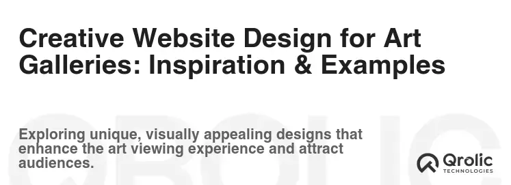 Creative Website Design for Art Galleries: Inspiration & Examples Creative Website Design for Art Galleries: Inspiration & Examples