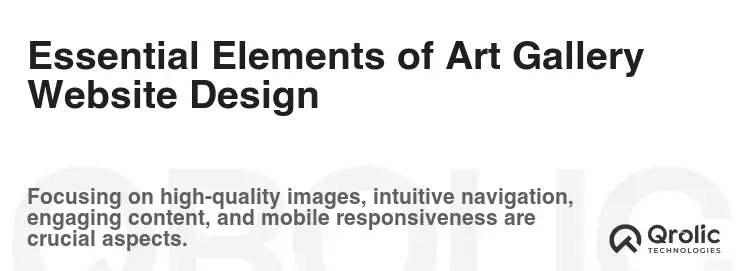 Essential Elements of Art Gallery Website Design Essential Elements of Art Gallery Website Design