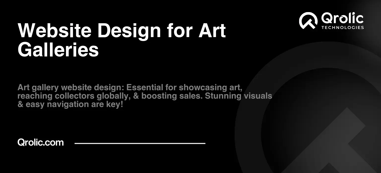 Website Design for Art Galleries Website Design for Art Galleries