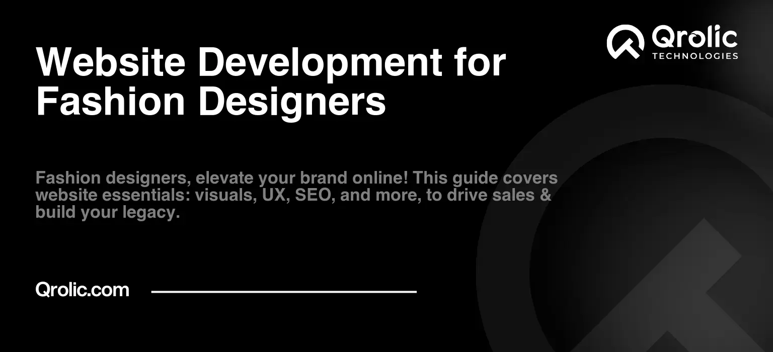 Website Development for Fashion Designers Website Development for Fashion Designers