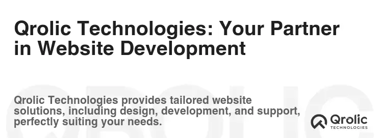 Qrolic Technologies: Your Partner in Website Development