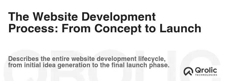 The Website Development Process: From Concept to Launch