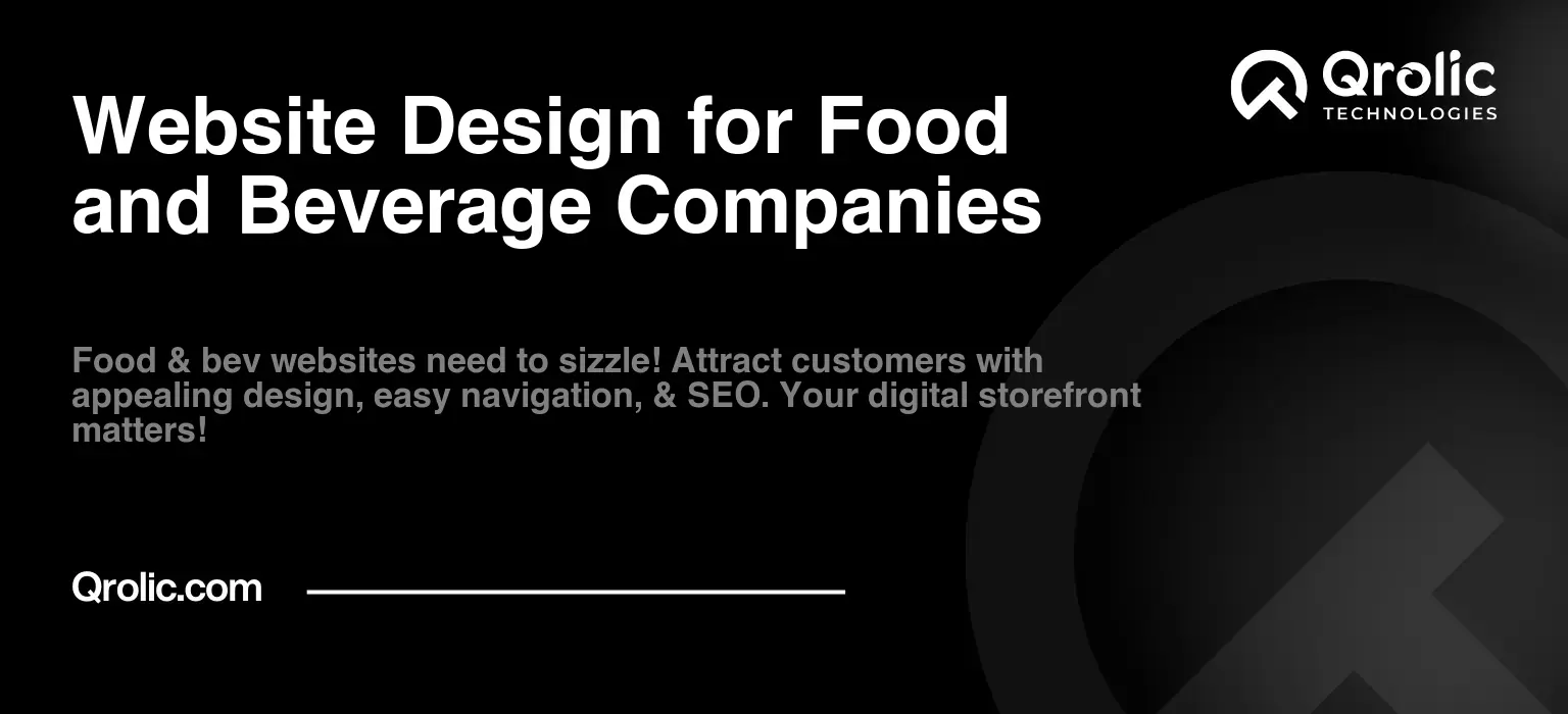 Website Design for Food and Beverage Companies