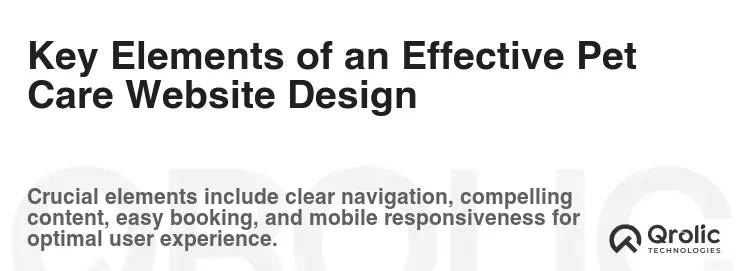 Key Elements of an Effective Pet Care Website Design