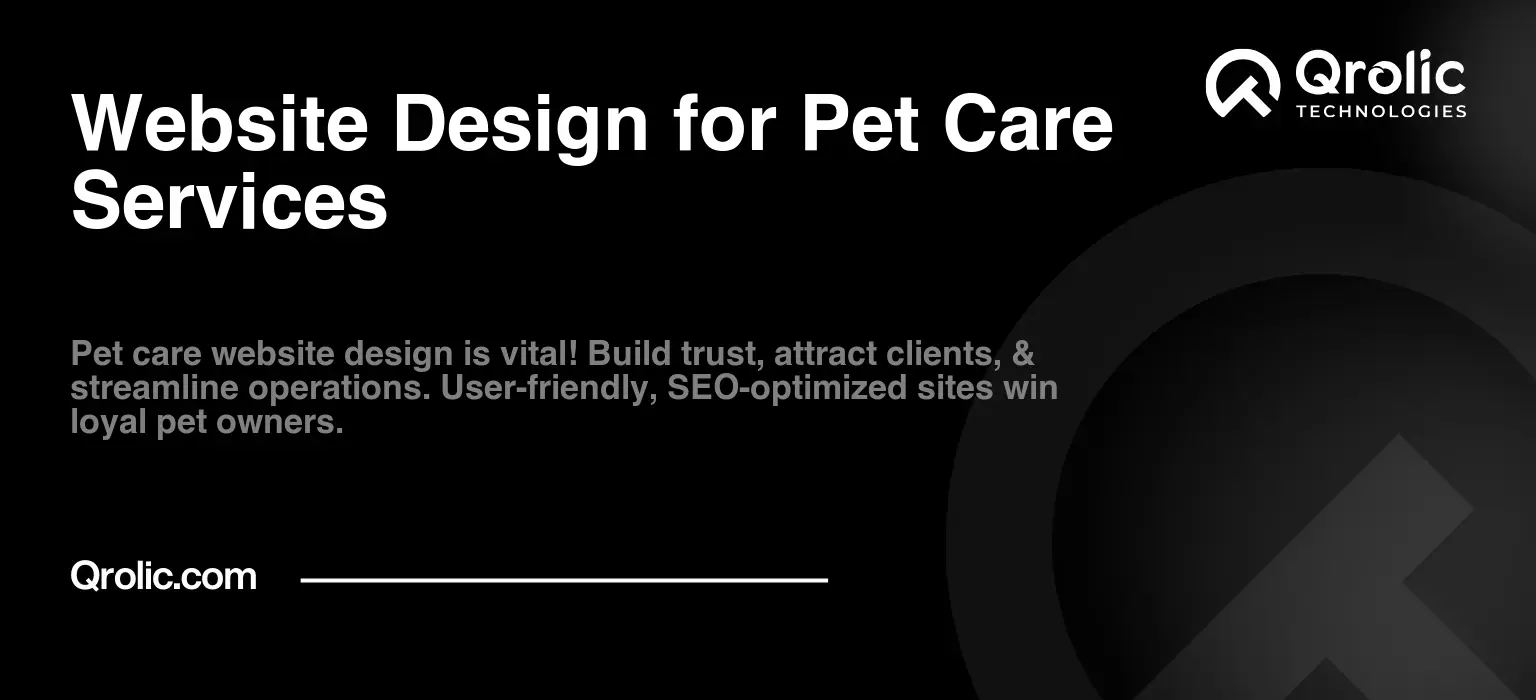 Website Design for Pet Care Services