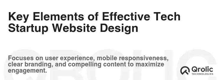 Key Elements of Effective Tech Startup Website Design