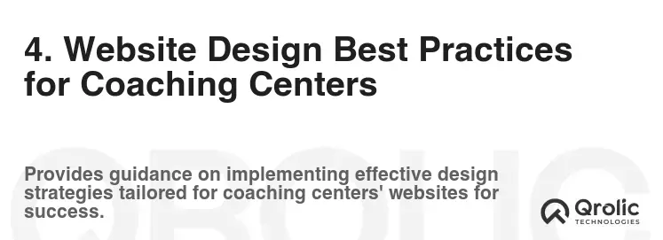 4. Website Design Best Practices for Coaching Centers