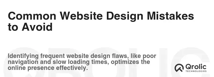 Common Website Design Mistakes to Avoid
