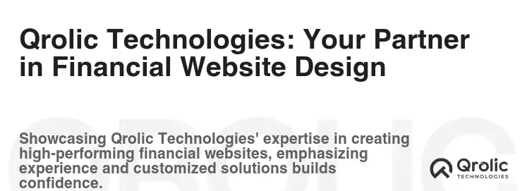 Qrolic Technologies: Your Partner in Financial Website Design