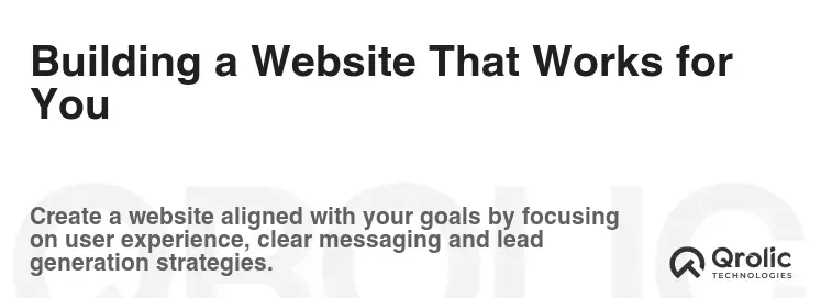 Building a Website That Works for You