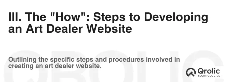 III. The "How": Steps to Developing an Art Dealer Website III. The "How": Steps to Developing an Art Dealer Website