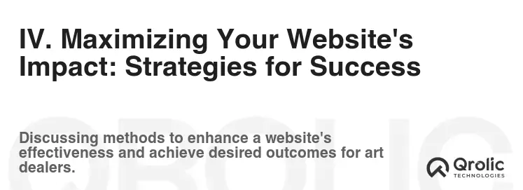 IV. Maximizing Your Website's Impact: Strategies for Success IV. Maximizing Your Website's Impact: Strategies for Success
