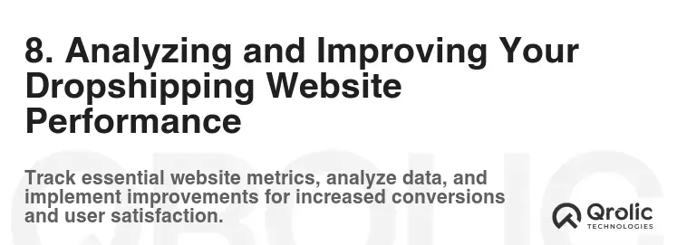 8. Analyzing and Improving Your Dropshipping Website Performance