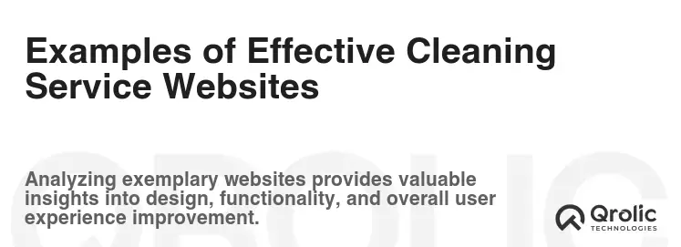Examples of Effective Cleaning Service Websites Examples of Effective Cleaning Service Websites