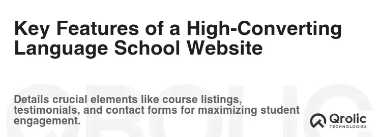 Key Features of a High-Converting Language School Website