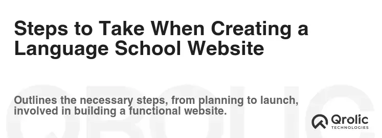 Steps to Take When Creating a Language School Website