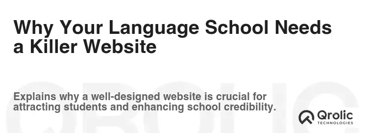Why Your Language School Needs a Killer Website