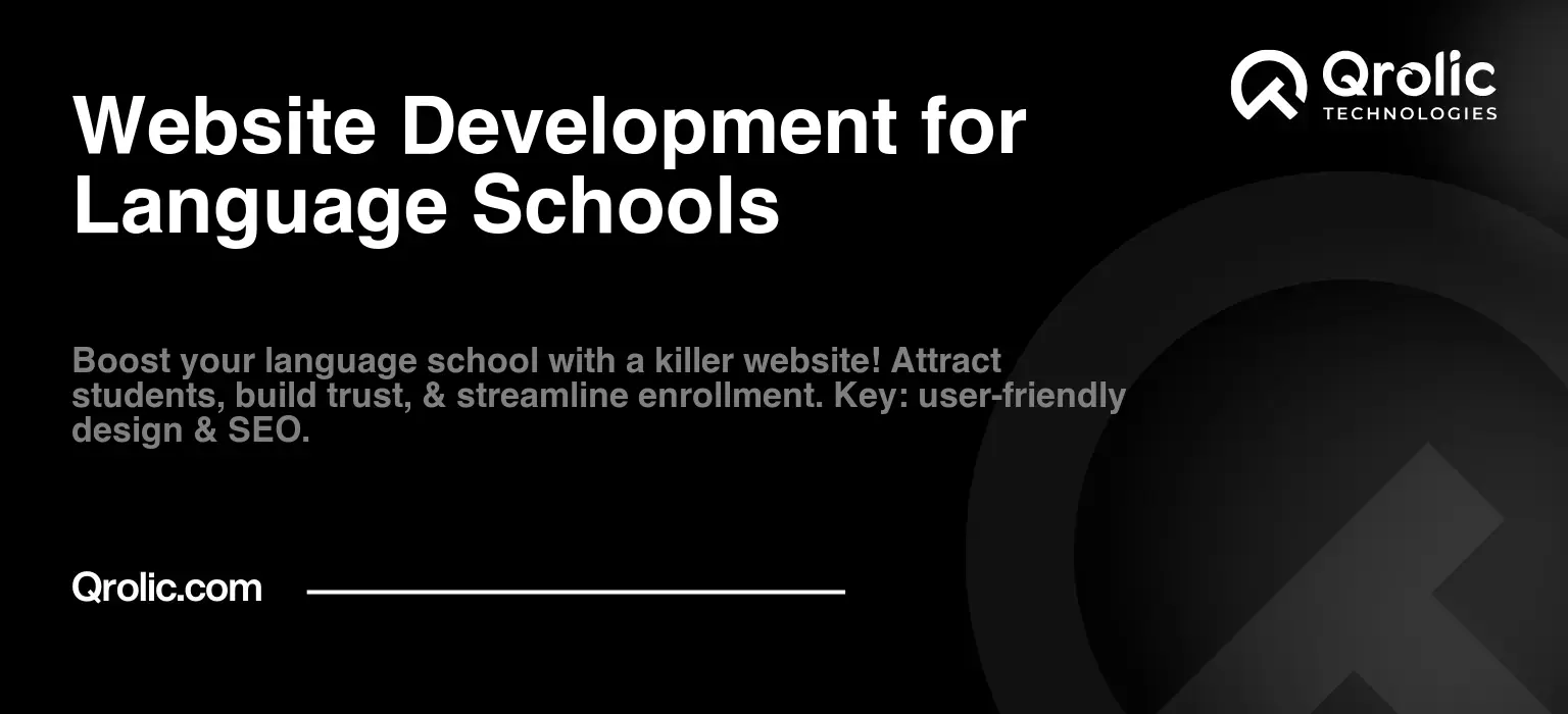 Website Development for Language Schools Website Development for Language Schools