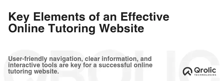 Key Elements of an Effective Online Tutoring Website