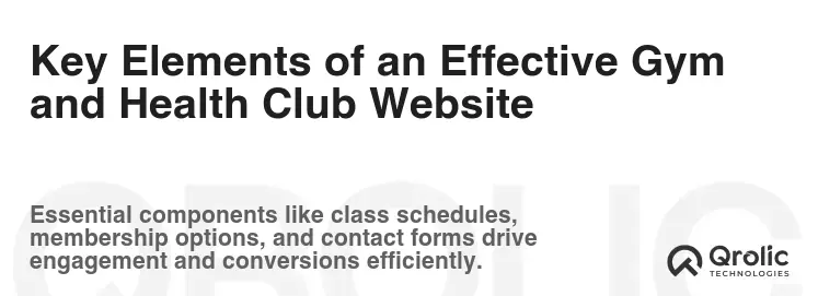 Key Elements of an Effective Gym and Health Club Website Key Elements of an Effective Gym and Health Club Website