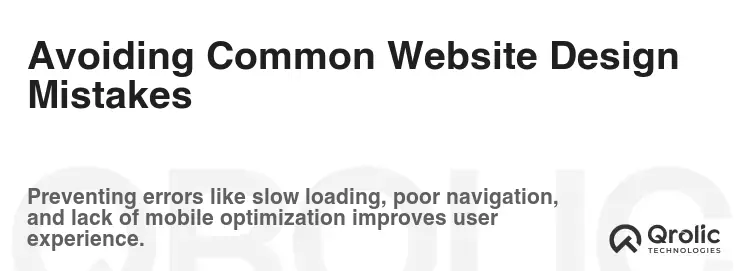 Avoiding Common Website Design Mistakes