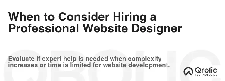 When to Consider Hiring a Professional Website Designer
