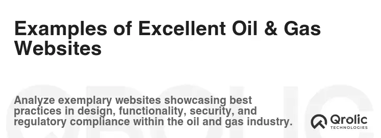 Examples of Excellent Oil & Gas Websites