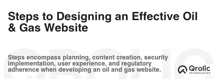 Steps to Designing an Effective Oil & Gas Website