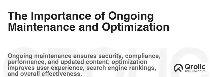 The Importance of Ongoing Maintenance and Optimization