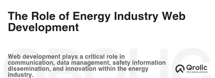 The Role of Energy Industry Web Development