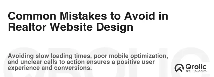 Common Mistakes to Avoid in Realtor Website Design