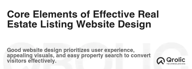 Core Elements of Effective Real Estate Listing Website Design